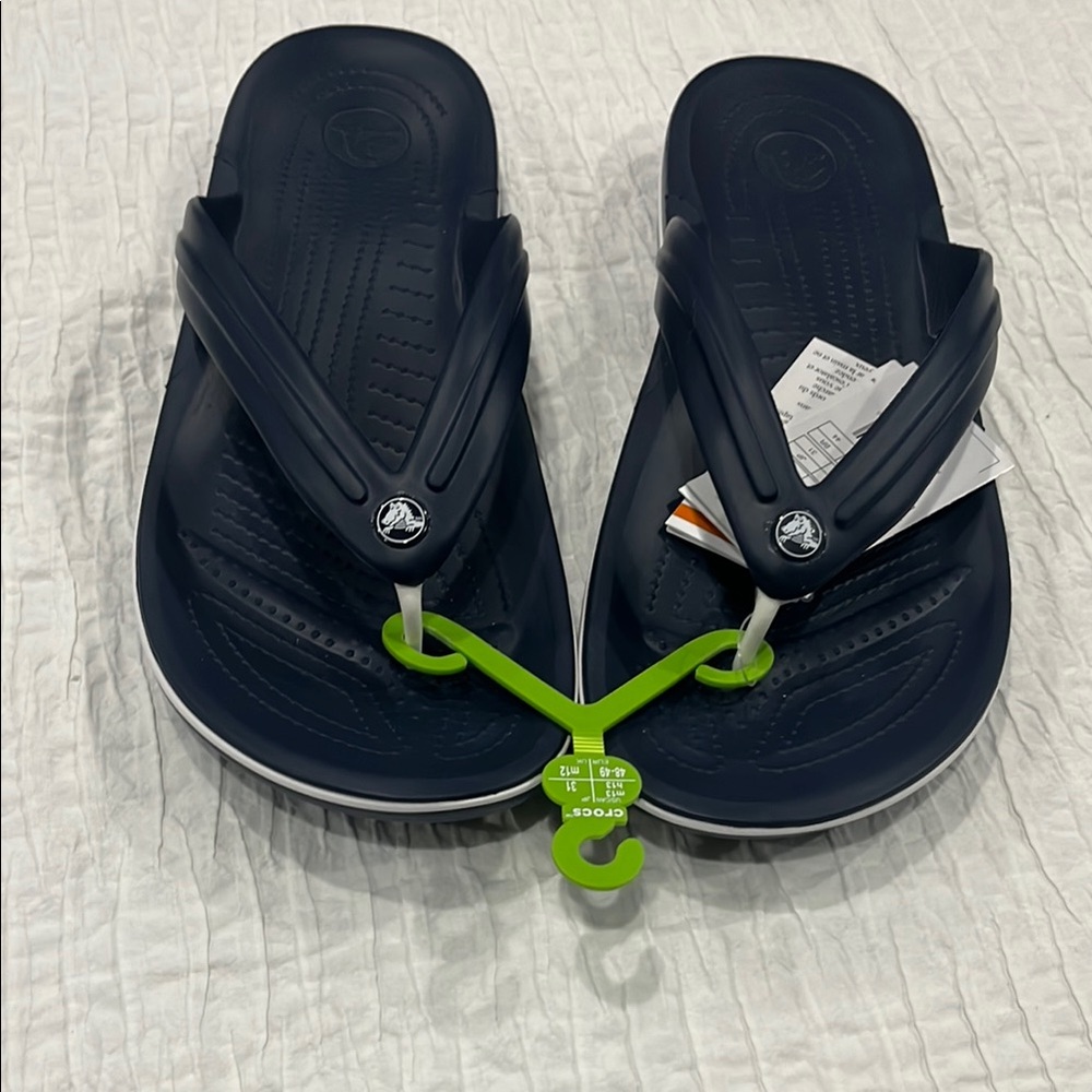 Crocs Navy Flip Flops
